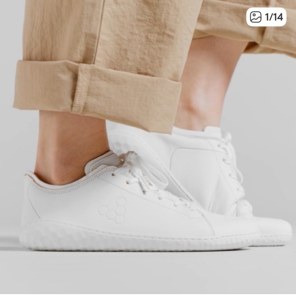Vivo Barefoot Geo Court Sneakers White Leather